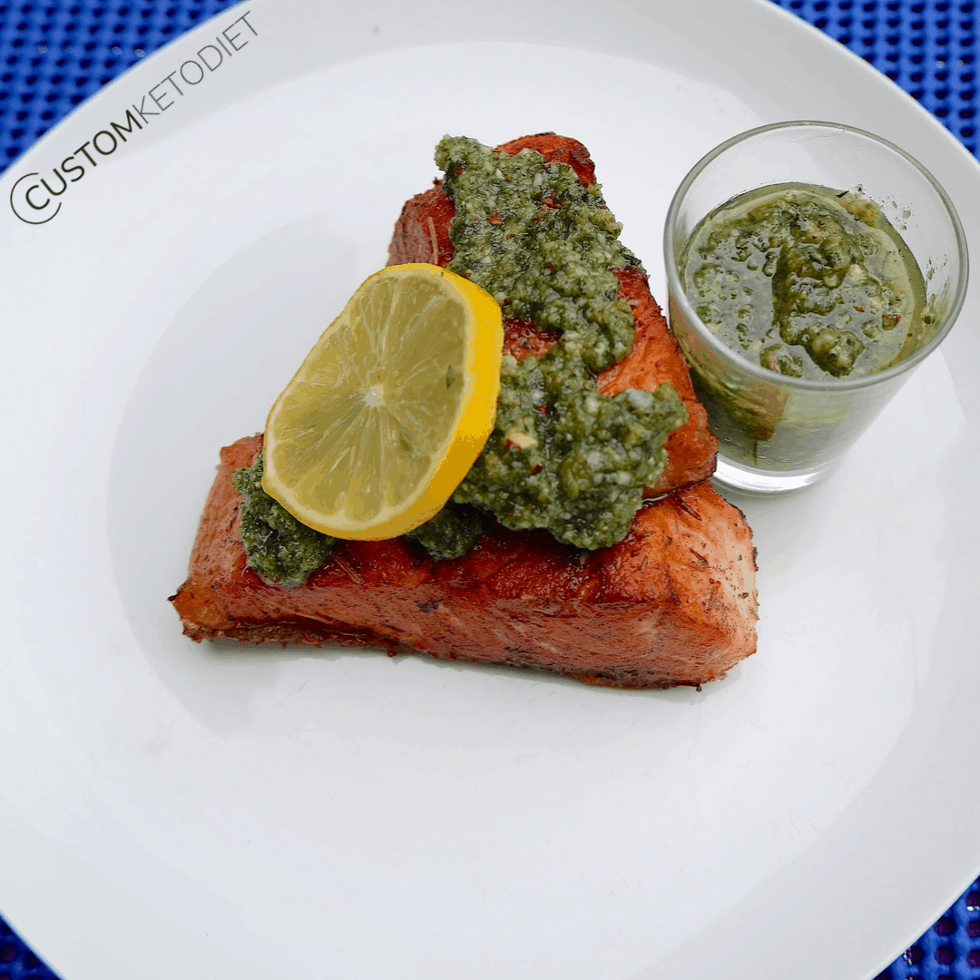 Salmon with Chunky Basil